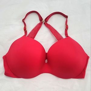VICTORIA SECRET 34D Incredible Perfect Shape Red